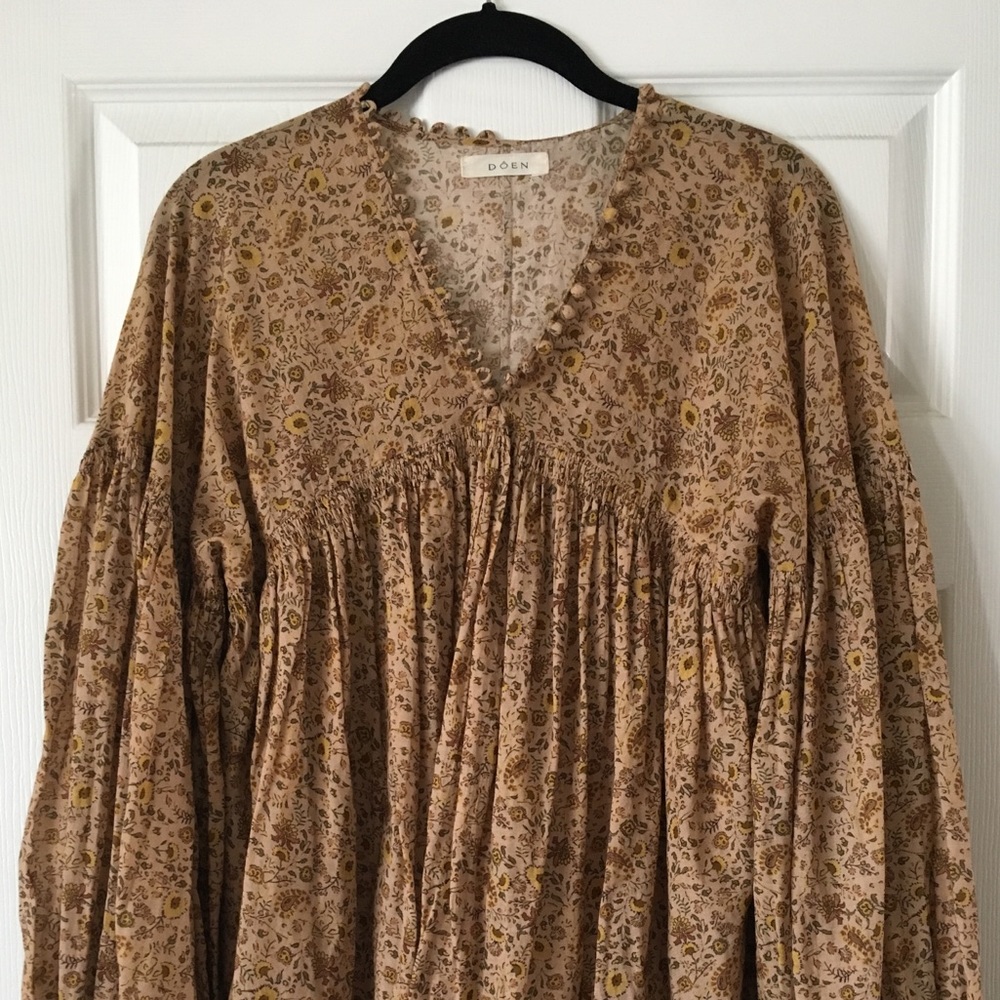 Doen Thistle Top in Jaipur Mustard Floral